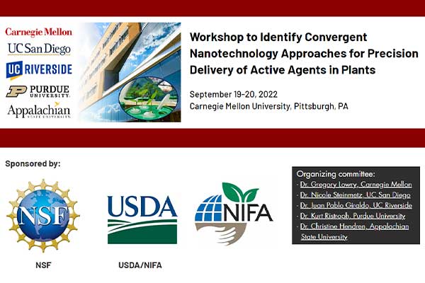 Workshop to Identify Convergent Nanotechnology Approaches for Precision Delivery of Active Agents in Plants